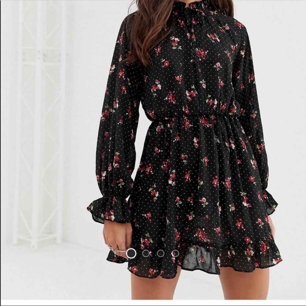 [missguided] frill collar dress